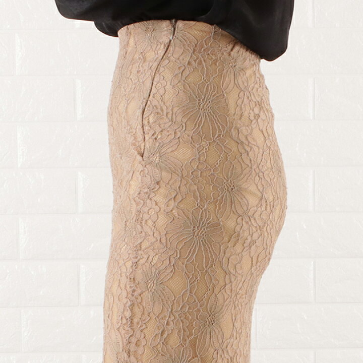 楽天市場】花柄 レース マーメイド スカート レディース ロング丈  