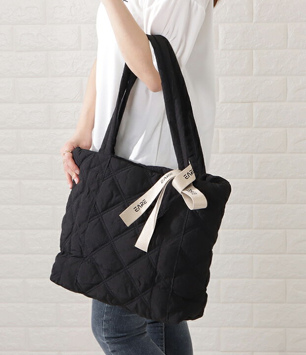 楽天市場】リボン付きシワキルティングトートバッグ レディース 女性  