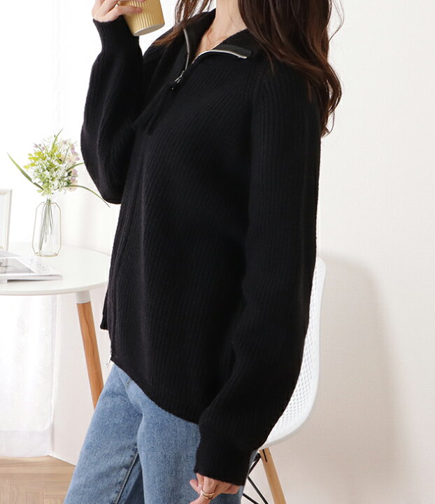 楽天市場】スタンドカラージップアップニットカーディガン 女性  