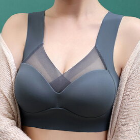 シアー ドッキング 美シルエット ノンワイヤー ハーフトップ 女性 レディース 下着 肌着 ブラトップ ブラトップ 春 夏 秋 ドレス オフショルダー シアートップス ボリュームアップ カジュアル キュート 可愛い 楽ちん 透け感