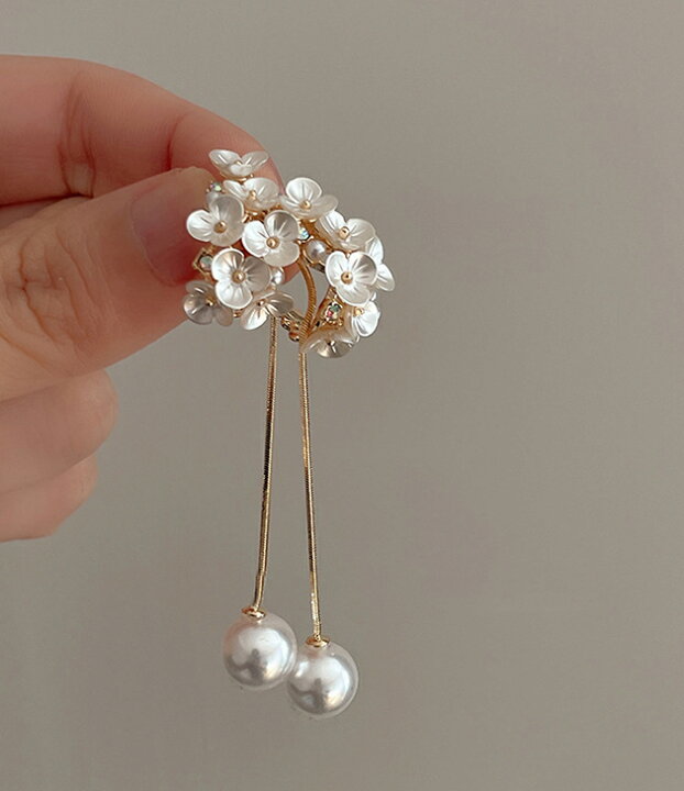 楽天市場】パール ブーケ チェーン ゴールド ピアス 女性 レディース  