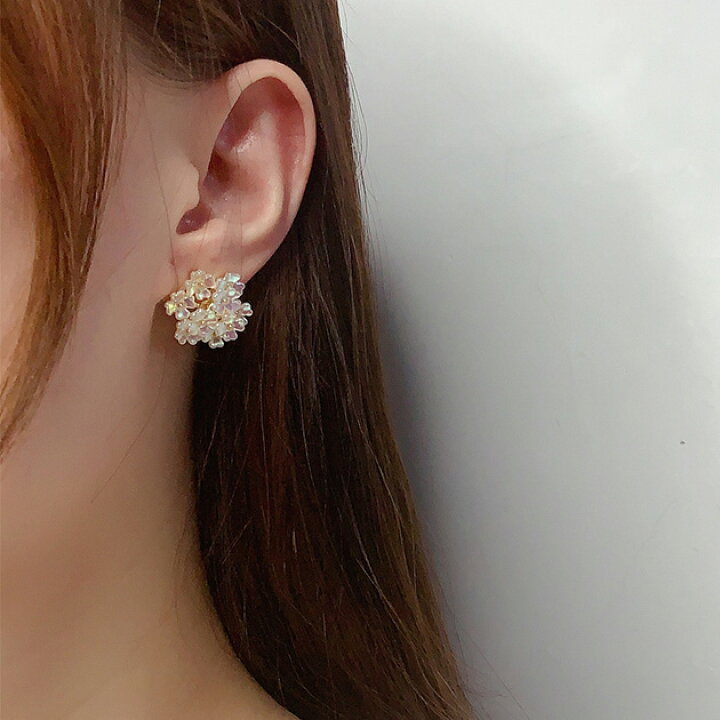 楽天市場】フラワー ブーケ ドーム ピアス イヤリング 女性 レディース 