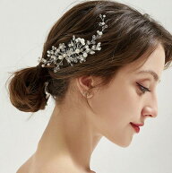 ボタニカルパール×ビジューブーケコーム 女性 レディース ヘアアクセサリー バレッタ かんざし 髪飾り …