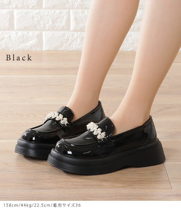 PANLON] レディース ブラック モカシン ローファー パンプス ウェッジシューズ 23.5cm スリッポン スリッポン 無地 PANLON]  レディース ブラック モカシン ローファー パンプス フラットシューズ スリッポン スリッポン 24.5cm 花 500円OFFクーポン レディース  モカシン ... [PANLON] モカシン 23.5cm ローファーシューズ スリッポン レディース ナースシューズ デッキシューズ 花 フラワー