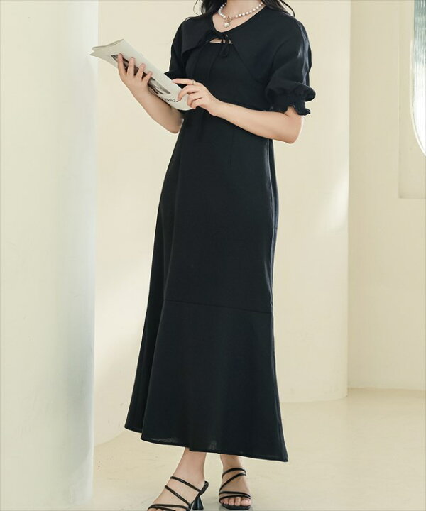 楽天市場】【2セット】ボレロ付き ソリッドカラー パフスリーブ  