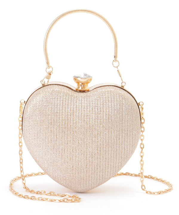 楽天市場】ビジュー付き ハートフォルム 3WAY コンパクト バッグ 女性 