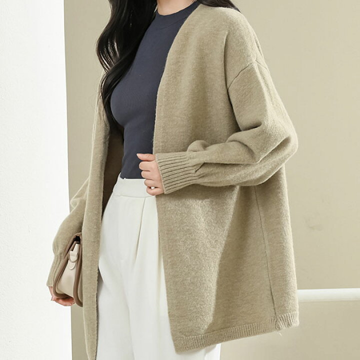 アクリス AKRIS 長袖カーディガン カシミアニットガウン レディース 8  