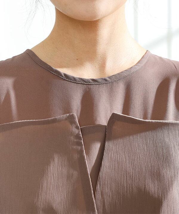 楽天市場】キャンディ袖 パフスリーブ シアー ロング ワンピース 女性  