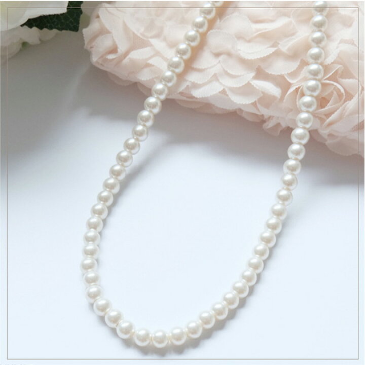 楽天市場】イミテーションパール一連 ネックレス レディース 春 夏 秋  