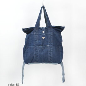 【公式】【雑貨】Cafetty カフェッティ 2WAY BAG リュックサック トートバッグ デニム 大容量 ビッグ レディース スクエア おしゃれ ナチュラル 洗える リネン [秋冬] CF9027