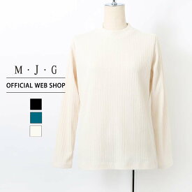 GW/more10%offクーポン対象【公式】【35%OFF】M・J・G エムジジェ ブークレテレコプルオーバー レディース ブラック グレイッシュブルー エクリュ トップス シンプル 大人カジュアル 百貨店販売商品 新着 [2023秋冬新作] [秋冬] GMT379 母の日 プレゼント