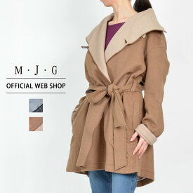 【公式】【50%OFF】M・J・G エムジジェ ウールはおり レディース アウター 上着 コート 杢グレー ブラウンカーキ きれいめ ウール ウールライク 羊毛 暖か素材 あったか [SALE] GMT600