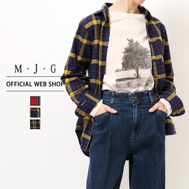 【公式】【30%OFF】【在庫限り】 M・J・G エムジジェ チェックシャツ レディース ネルシャツ サーモライトネル オリジナルチェック 羽織 レッド ネイビー ブラック [SALE] GMT714 母の日 プレゼント