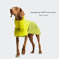 『新商品！送料無料』Dog Raincoat AKTIV Neon Green/Light Olive 反射素材で夜散歩も安心！フルシーズン…
