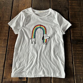 Cloud7 クラウド7 RESC7UE T-Shirt "Big Rainbow" オーガニックコットン100% ホワイト Size XS
