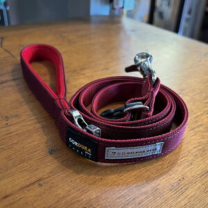 seven seas dog セブンシーズドッグ 小中型犬用Sサイズ ワインレッド CORDURA NYLON SHORT LEAD コーデュラナイロンショートリード しつけ用、トレーニング、長さ2段階調整式【おかげ様で信頼の22周年