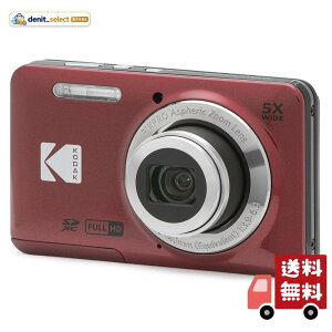 KODAK (�R�_�b�N) PIXPRO �g���₷�� �Y�[�� FZ55-RD 16MP �f�W�^���J���� ���w5�{�Y�[�� �L�p 28mm 2.7�C���`�t����� (���b�h)