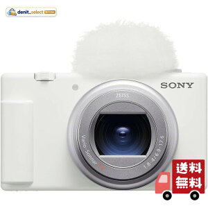 SONY(�\�j�[) �R���p�N�g�f�W�^���J���� VLOGCAM Vlog�p�J���� ZV-1II �{�f�B �E�B���h�X�N���[���t�� 18-50mm F1.8-4.0 �Y�[�������Y �z���C�g ZV-1M2 W