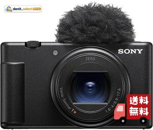 SONY(�\�j�[) �R���p�N�g�f�W�^���J���� VLOGCAM Vlog�p�J���� ZV-1II �{�f�B �E�B���h�X�N���[���t�� 18-50mm F1.8-4.0 �Y�[�������Y �u���b�N ZV-1M2 B