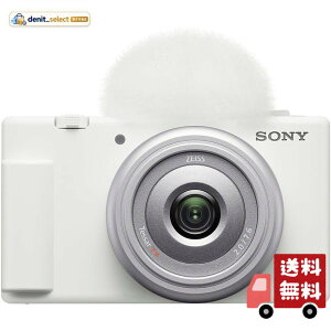 SONY(�\�j�[) �R���p�N�g�f�W�^���J���� VLOGCAM Vlog�p�J���� ZV-1F �{�f�B �E�B���h�X�N���[���t�� 20mm F2.0 �P�œ_�����Y �z���C�g ZV-1F W