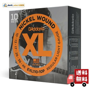 D'Addario �G���L�M�^�[�� XL Nickel .010-.046 10�Z�b�g���� EXL110-10P �y�������K�i�z