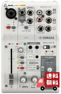 ���}�n(YAMAHA) ���C�u�X�g���[�~���O�~�L�T�[ 3�`�����l�� �z���C�g AG03MK2 W