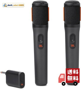 JBL PartyBox Wireless Mic 2�{�Z�b�g/2.4GHz ���������f�W�^��/�P��w�����_�C�i�~�b�N�}�C�N/�L�������ő�30m/�u���b�N JBLPBWIRELESSMIC