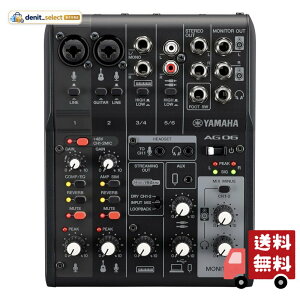 ���}�n(YAMAHA) ���C�u�X�g���[�~���O�~�L�T�[ 6�`�����l�� �u���b�N AG06MK2 B