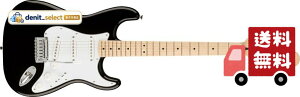 Squier by Fender �G���L�M�^�[ Affinity SeriesTM Stratocaster(R), Maple Fingerboard, White Pickguard, Black �\�t�g�P�[�X�t��