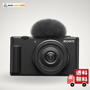 SONY(�\�j�[) �R���p�N�g�f�W�^���J���� VLOGCAM Vlog�p�J���� ZV-1F �{�f�B �E�B���h�X�N���[���t�� 20mm F2.0 �P�œ_�����Y �u���b�N ZV-1F B