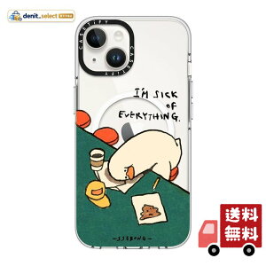 CASETiFY �N���A iPhone 14 �P�[�X [���΂݂ɂ����f��/2m����̗����������N���A/MagSafe �ɑΉ�] - I'm sick of everything by SSEBONG