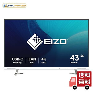 EIZO ���ʃ��j�^�[ FlexScan EV4340X-WT 42.5�^4K�EUSB Type-C�E�����R���t�E�z���C�g