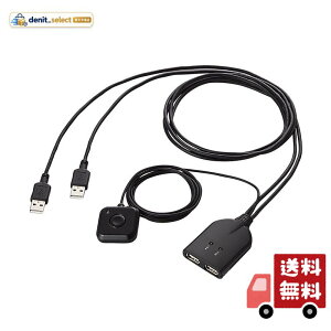 �G���R��(ELECOM) KVM�X�C�b�` �L�[�{�[�h�E�}�E�X�p �茳�X�C�b�`�t �u���b�N KM-A22BBK