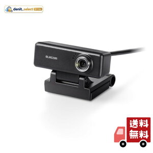 �G���R��(ELECOM) WEB�J���� UCAM-C520FBBK 200����f HD 720p 30FPS �}�C�N���� �����׃K���X�����Y �P�[�u����1.5m �u���b�N