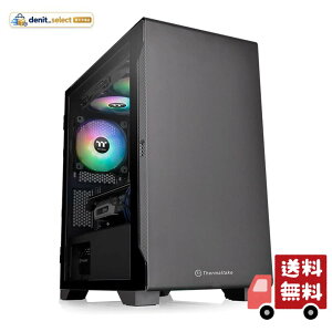 Thermaltake S100 TG �����K���X �~�j�^���[PC�P�[�X �X�C���O�h�A�p�l���̗p CA-1Q9-00S1WN-00 CS7885 �u���b�N