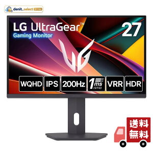 LG �Q�[�~���O ���j�^�[ 27G610A-B 27�C���`/WQHD@200Hz/IPS 1ms(GTG)/HDR400/VRR/HDMI×2�ADP