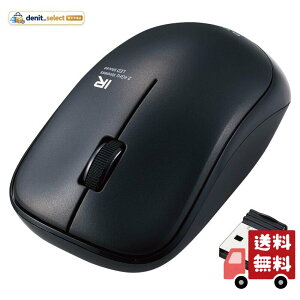 �G���R��(ELECOM) ���C�����X�}�E�X ENELO M-IR07DRSKBK �R�� �É� �d�r������2.5�N 3�{�^�� �u���b�N