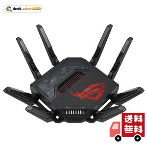 ASUS WiFi ROG Rapture GT-BE98 ���� ���[�^�[ �ŐV�K�iWiFi7 11529+5764+5764+1376Mbps�N���b�h�o���h�Q�[�~���O �f���A��10G�y�уN���b�h2.5G�|�[�g 10G���N���X 3�i�K�Q�[���A�N�Z�����[�V