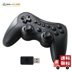 �G���R�� �Q�[���p�b�h �����E�L�� XInput DirectInput PS�n�z�u �[�d�� 13�{�^�� �u���b�N JC-GP40SBK