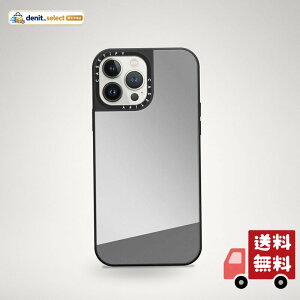CASETiFY iPhone 13 Pro Max �p �P�[�X �~���[MagSafe�Ή� - �V���o�[ (�u���b�N�o���p�[)