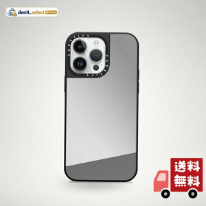 CASETiFY iPhone 14 Pro Max �p �P�[�X �~���[MagSafe�Ή� - �V���o�[ (�u���b�N�o���p�[)