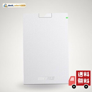 BUFFALO USB3.1(Gen.1)�Ή� �|�[�^�u��HDD �X�^���_�[�h���f�� �z���C�g 500GB HD-PCG500U3-WA