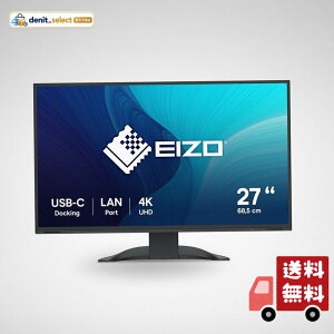 EIZO �v���t�F�V���i�����j�^�[ FlexScan EV2740X-BK 27�^4K�EUSB Type-C�E�u���b�N