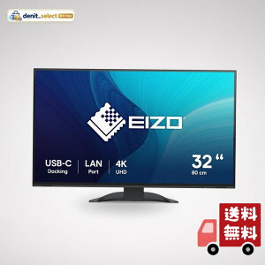 EIZO �݌v�E�J���������j�^�[ FlexScan EV3240X-BK 31.5�^4K�EUSB Type-C�E�u���b�N