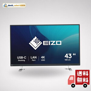 EIZO ���ʃ��j�^�[ FlexScan EV4340X-BK 42.5�^4K�EUSB Type-C�E�����R���t�E�u���b�N