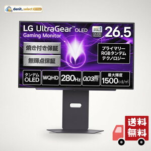 LG �L�@EL �Q�[�~���O ���j�^�[ 27GX700A-B 26.5�C���`/WQHD@280Hz/�^���f��OLED/0.03ms/HDR TB500