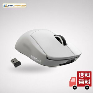 Logicool G PRO X SUPERLIGHT ���C�����X �Q�[�~���O�}�E�X G-PPD-003WL-WH �y�� 63g���� LIGHTSPEED HERO 25K�Z���T�[ POWERPLAY ���� �[�d �Ή� �Q�[�~���O �}�E�X �z���C�g PC