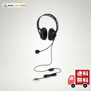 �G���R�� �w�b�h�Z�b�g �L�� �I�[�o�[�w�b�h �}�C�N�t�� 4�� 3.5mm�ڑ� [ �~���[�g�@�\ �{�����[������ �t���L�V�u���A�[�� ] �y�� ��^ ���� 1.8m �u���b�N HS-HP02STBK