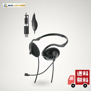 �G���R�� �w�b�h�Z�b�g USB C USB-A �܂��� �l�b�N�o���h �L�� �}�C�N�t�� �P��w���� �m�C�Y�L�����Z�����O �y�� ���^ ���ʒ��� �yAI PC�Ή��z �u���b�N HS-NB11SCBK