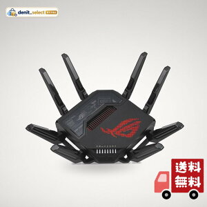 ASUS WiFi ROG Rapture GT-BE98 ���� ���[�^�[ �ŐV�K�iWiFi7 11529+5764+5764+1376Mbps�N���b�h�o���h�Q�[�~���O �f���A��10G�y�уN���b�h2.5G�|�[�g 10G���N���X 3�i�K�Q�[���A�N�Z�����[�V